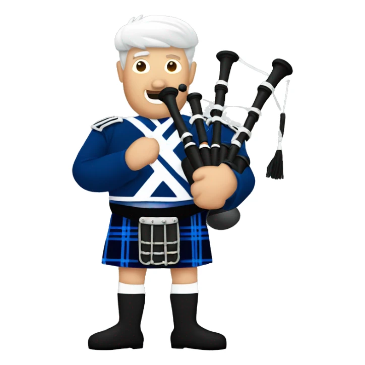 Scotland supporter bagpipes sticker