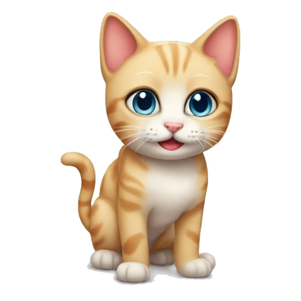 Cute kitty sticker