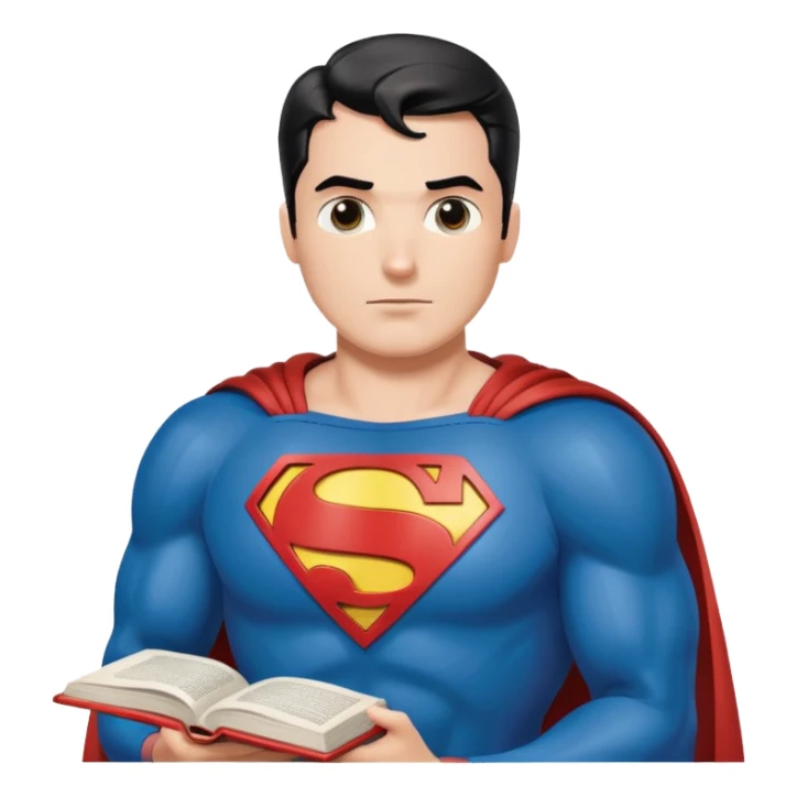 A book with Superman comics sticker
