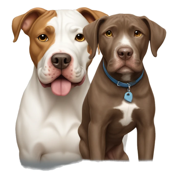 Pitbull with labradoodle sticker