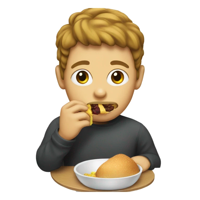 Someone eating sticker