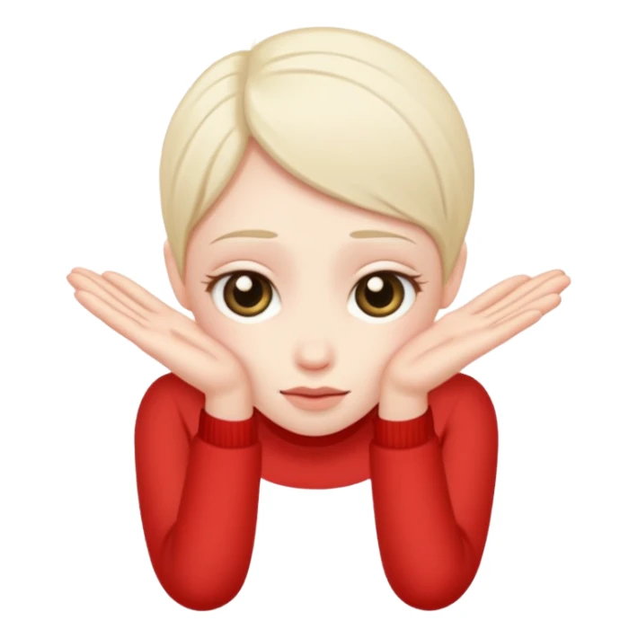 shy awkward fingers sticker