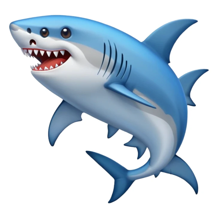 Tiburón con tenis azules  sticker