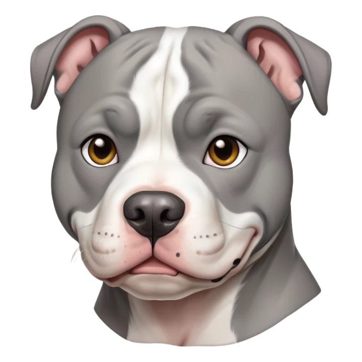 grey and white pitbull  sticker