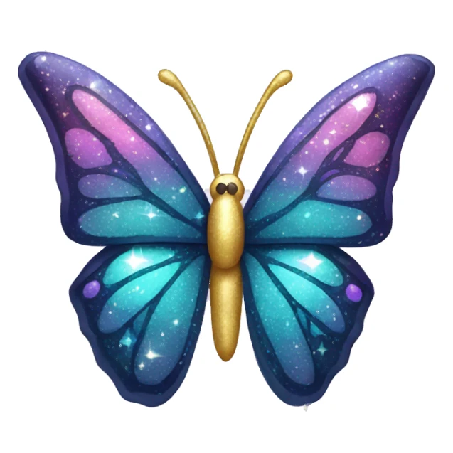 Glittery Starry Gemstone Butterfly sticker