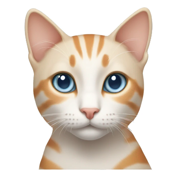 cat blue eyes with light orange stripes sticker