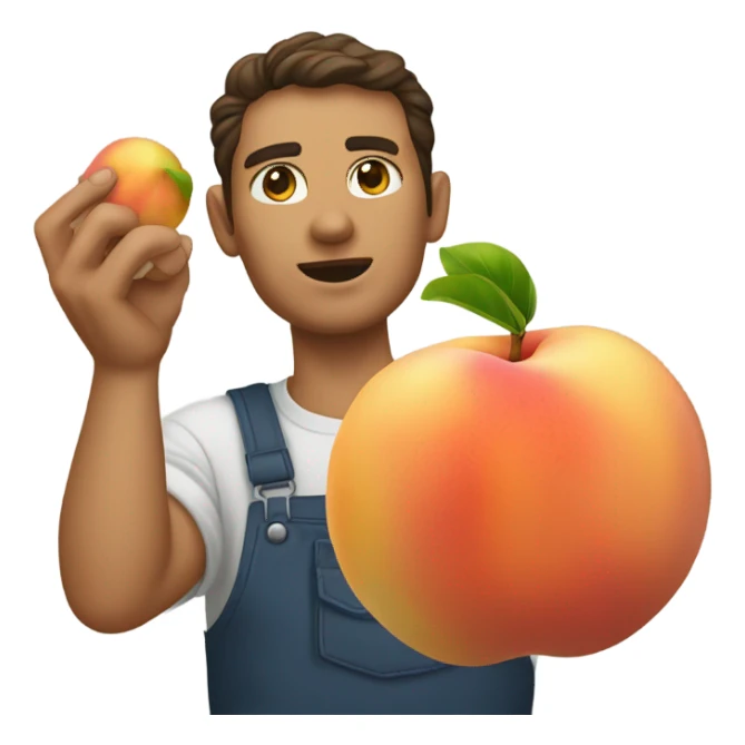 me smacking a peach  sticker