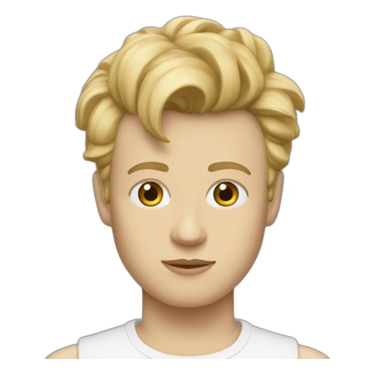 Arthur Rimbaud Blond cheveux plaqué sticker