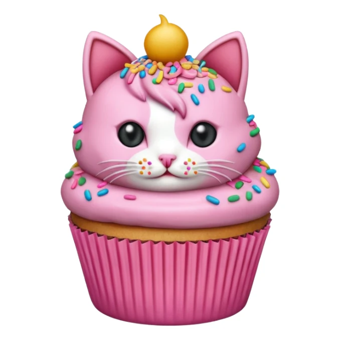 cat cupcake pink funny sticker