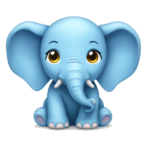 baby blue elephant sticker