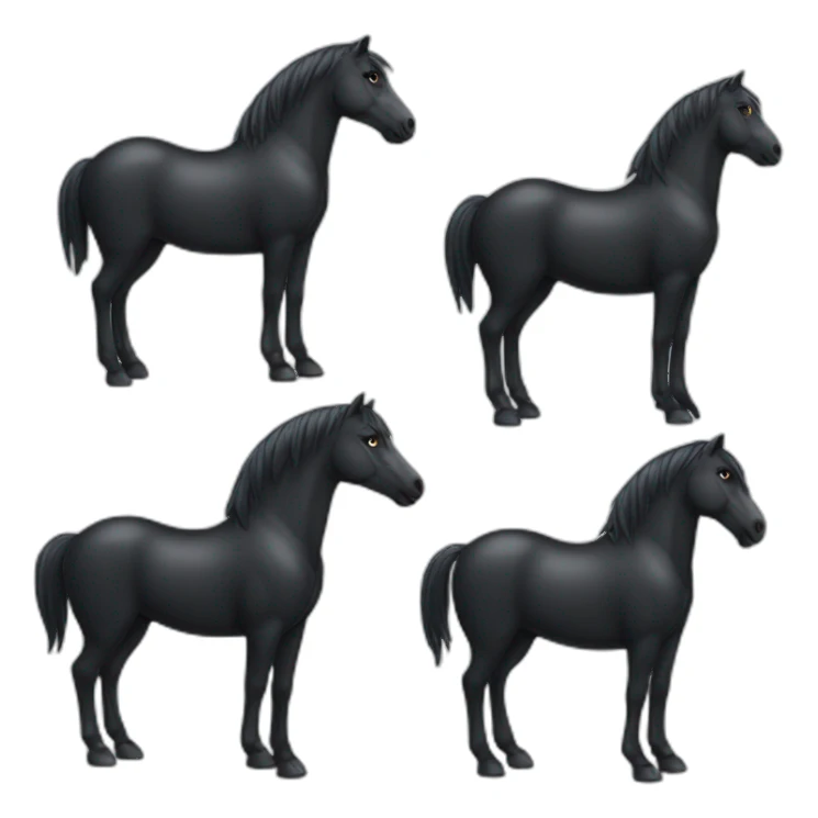schwarzes Pferd sticker
