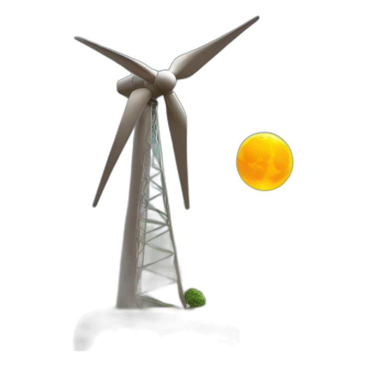 éolienne avec la planète terre sticker