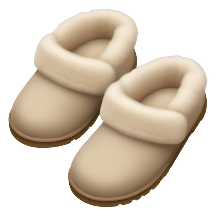 pastel beige cute ugg slippers sticker
