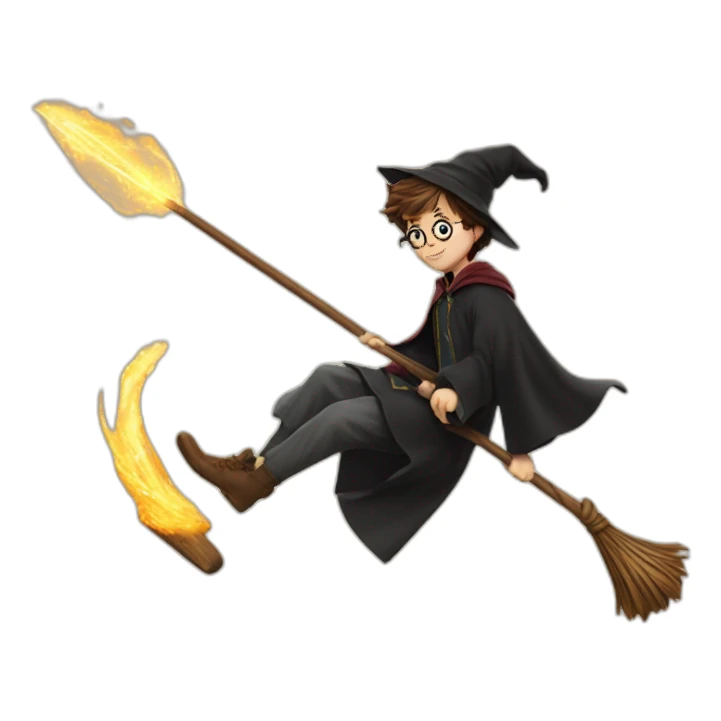 Harry Potter on his broomstick  sticker