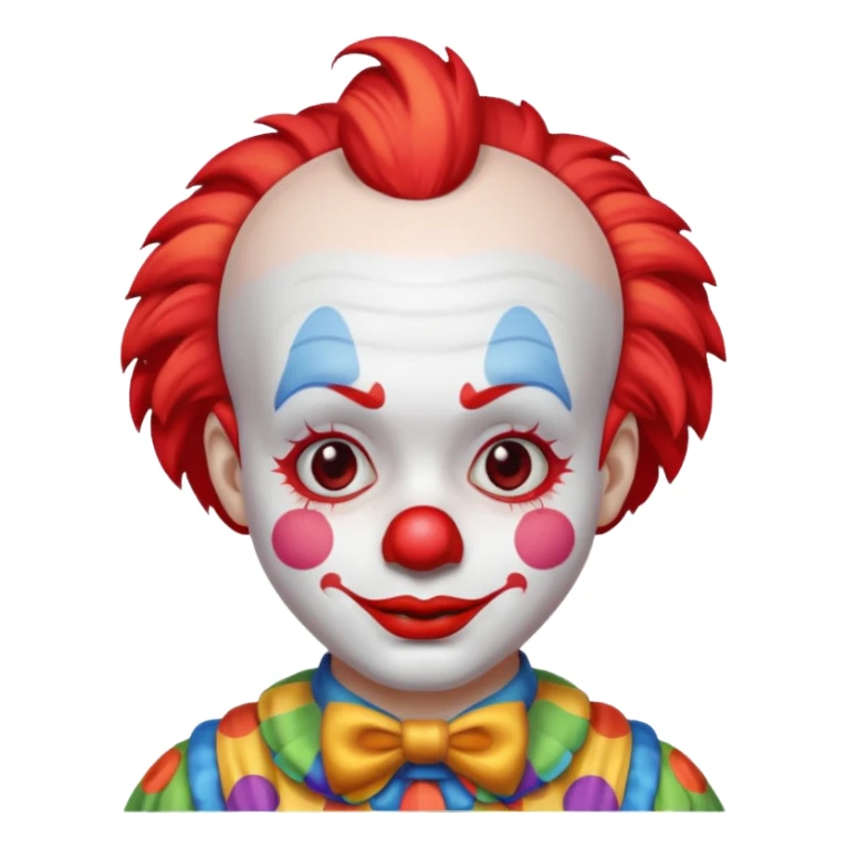 clown small hair sticker
