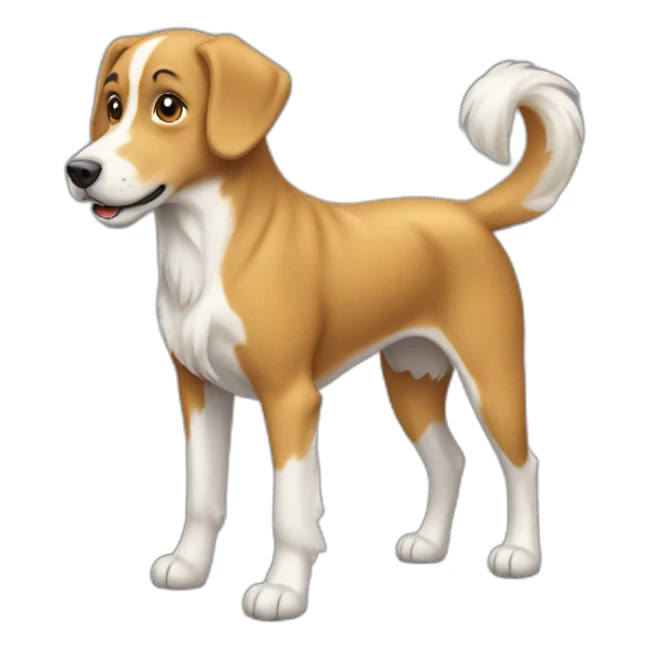Chien sur cheval sticker