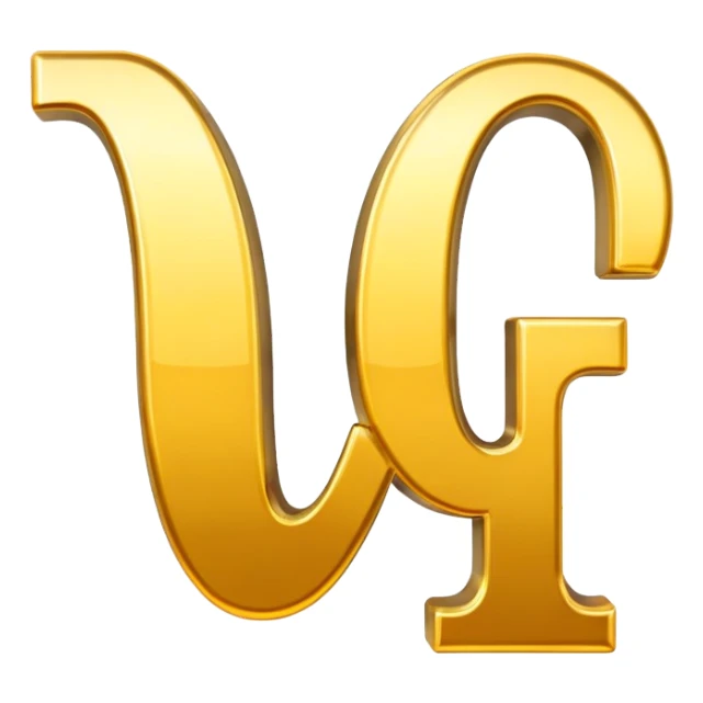 letters QLF, playful and shiny sticker