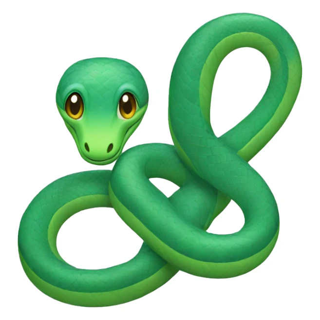 blue and green Snake couple sticker