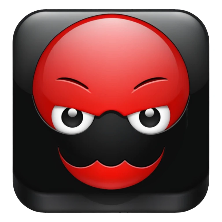 black and red website Icon sticker