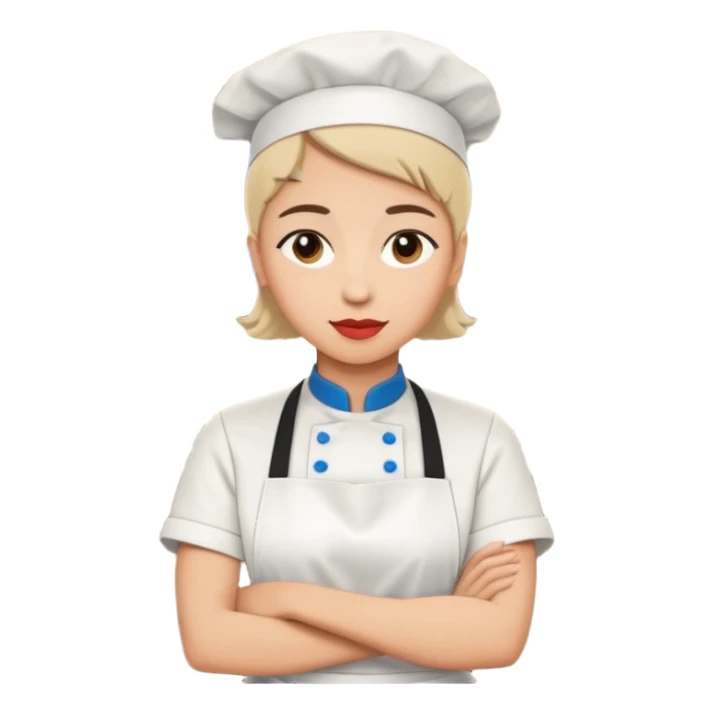 serveur restaurant, pop art, simple lines, flat sticker