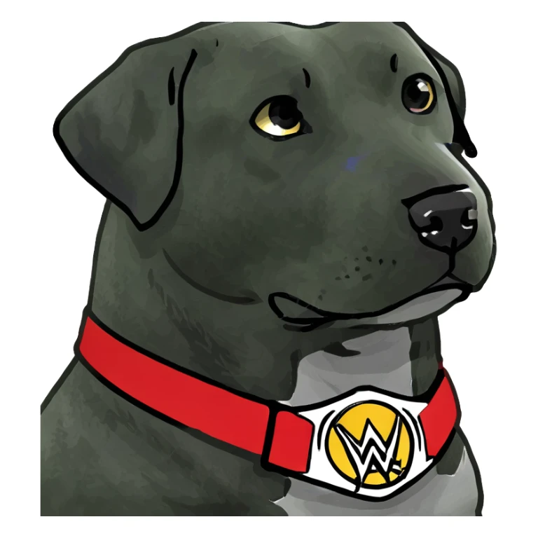 Black lab wwe champion sticker
