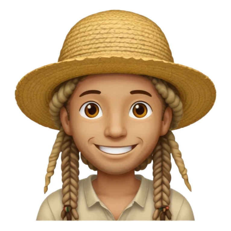 dreadlocks Traveler with straw hat sticker