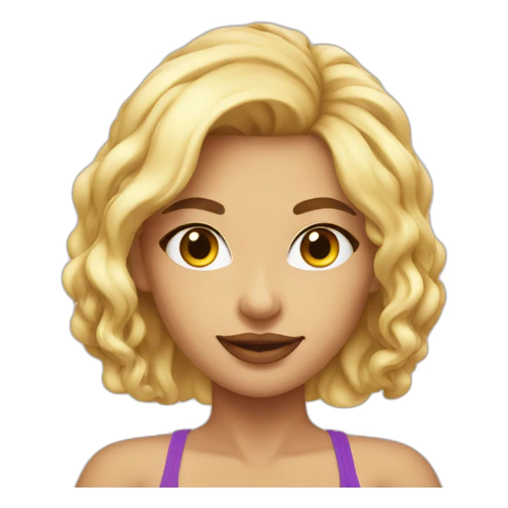 sexy blonde in swimsuit sticker