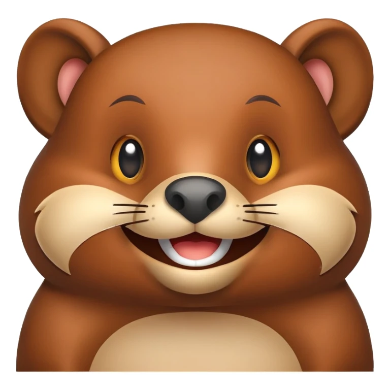 Cute beaver saying hi sticker