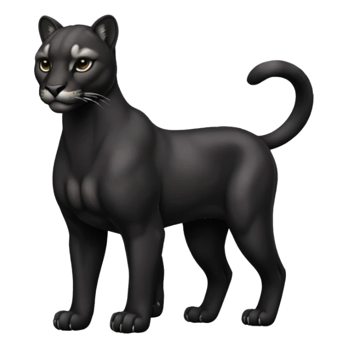 Cute black puma sticker