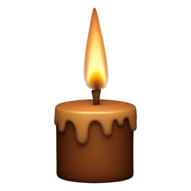 A brown candle  sticker