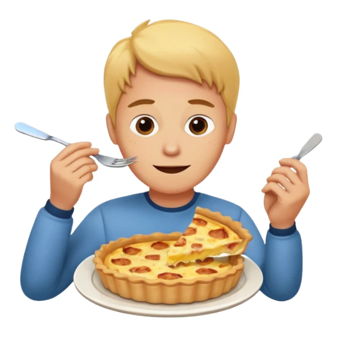 Eating quiche Lorraine sticker