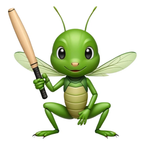 Small cute cricket sticker