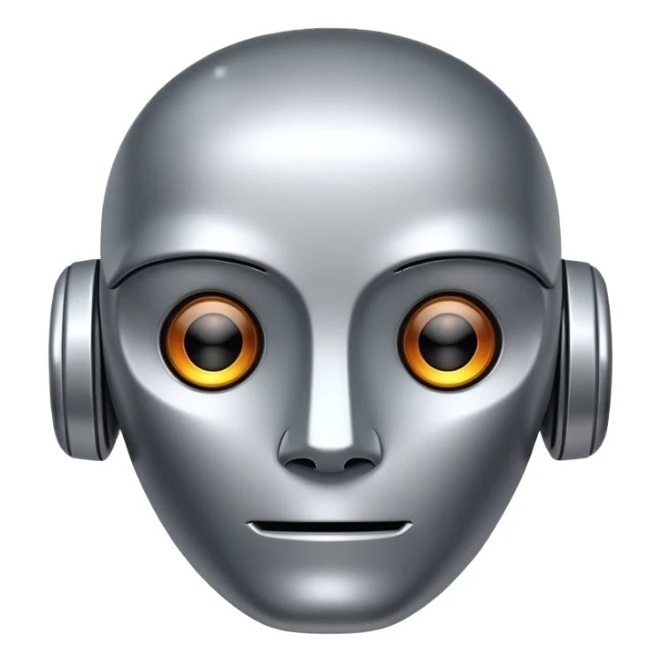 robot face sticker