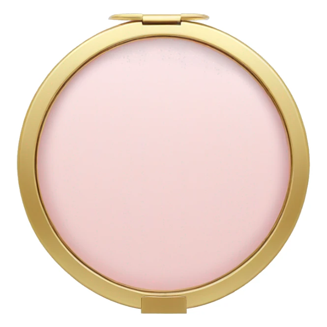pastel pink powder compact with mirror sticker