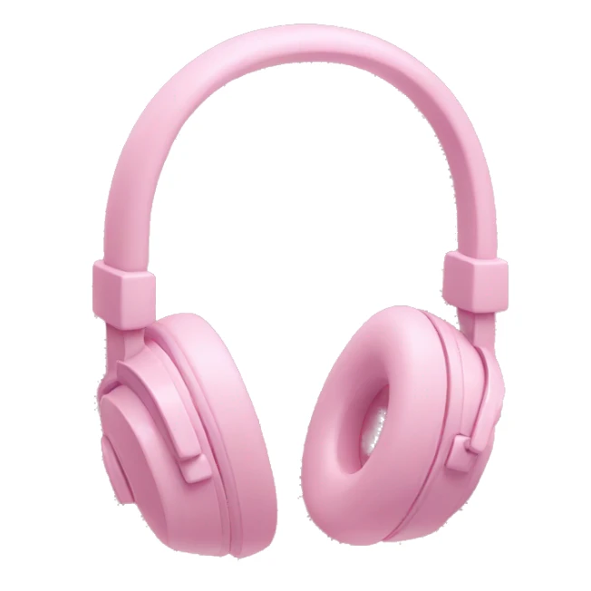pastel pink headphone sticker