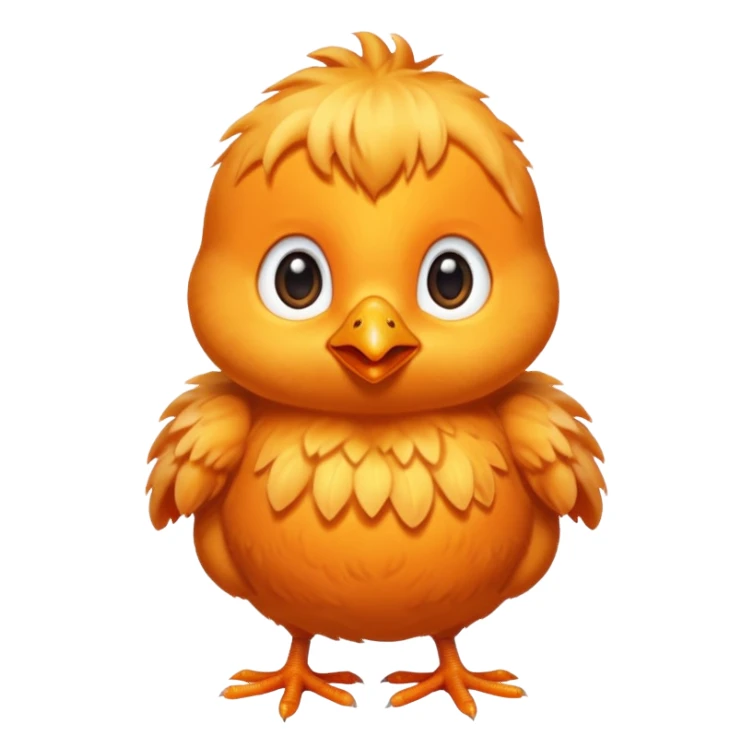 Orange colored chicken baby 🐥   sticker