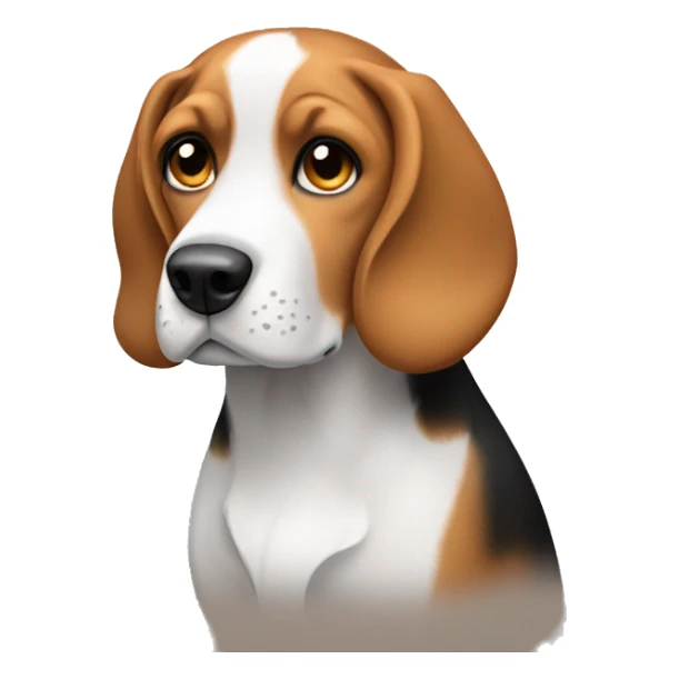 beagle dog with floppy ears sticker