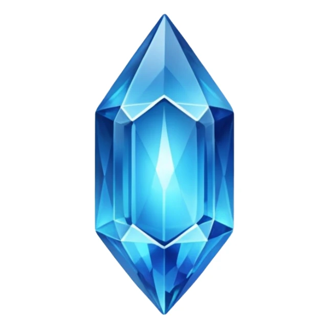Long Blue crystal sticker