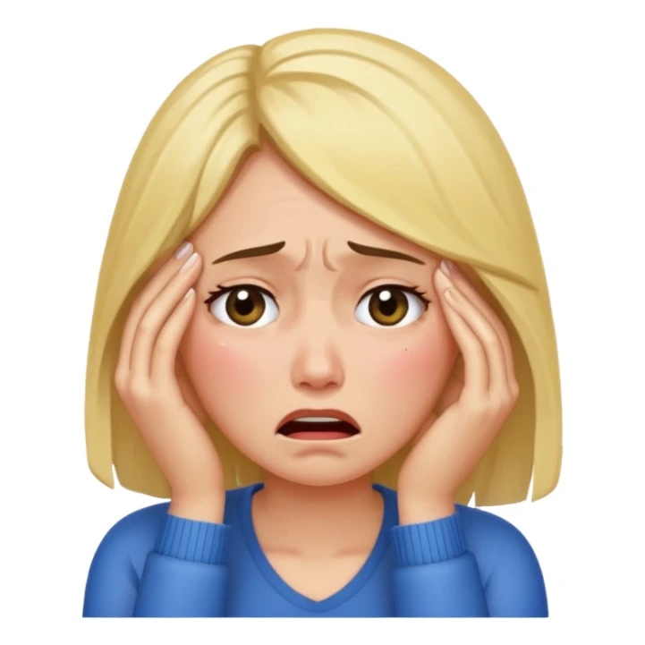 Woman crying face palm sticker