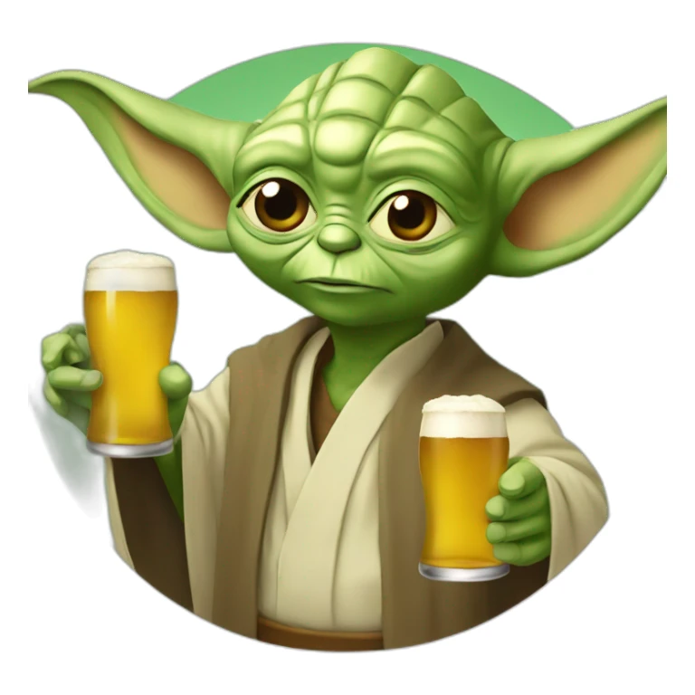 Yoda with beer sticker