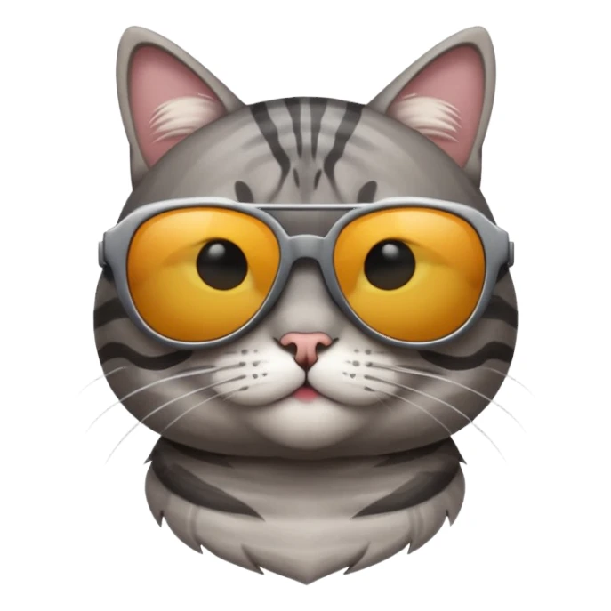 Cat with sunglasses sticker