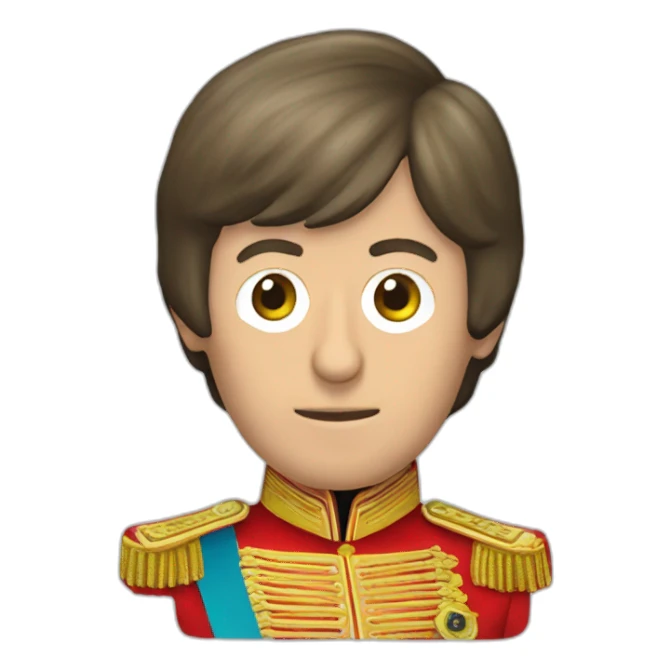 Paul McCartney head sgt pepper era sticker