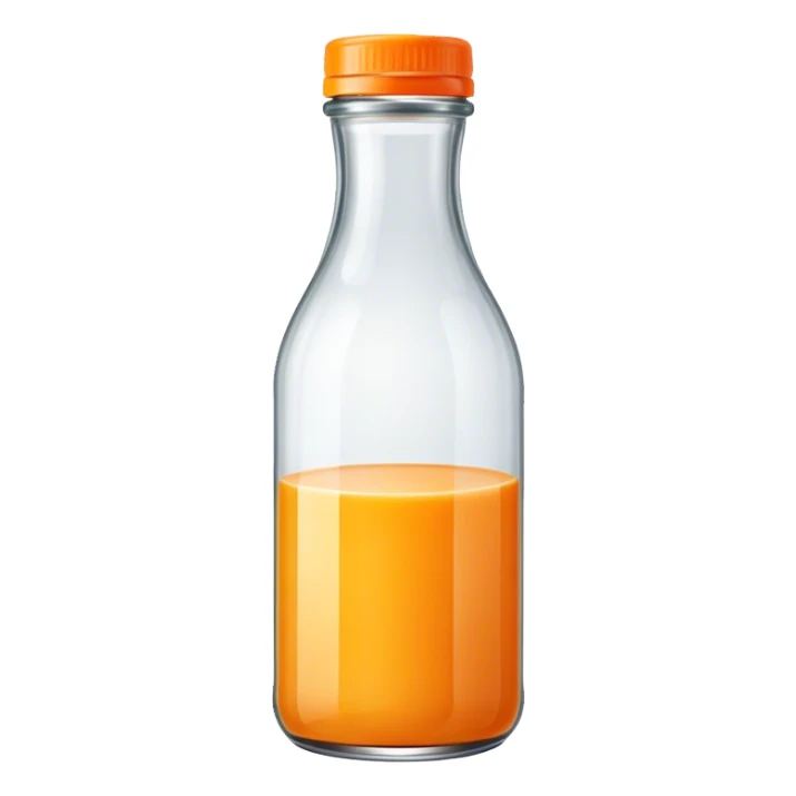 Orange juice bottle sticker