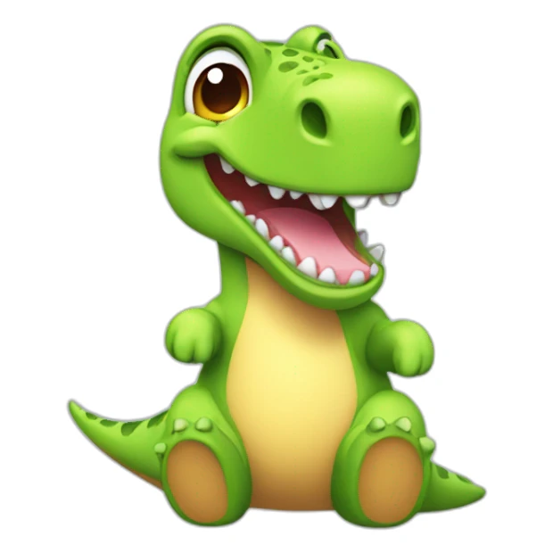 cute dinosaur happy confetti sticker