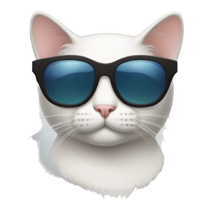 Cat with sunglasses sticker