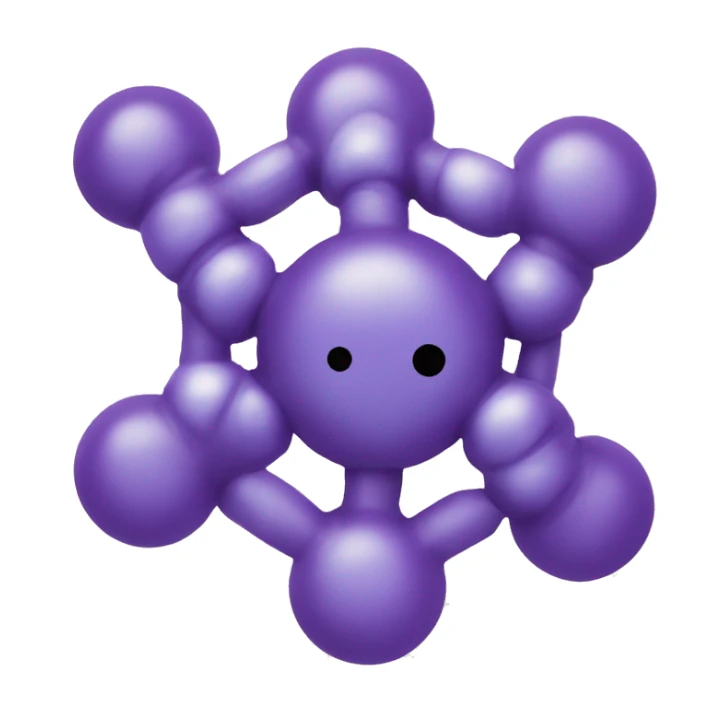 molecule in front of brain sticker