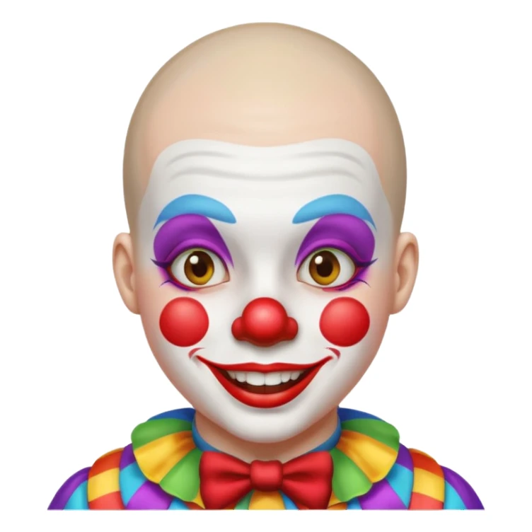 buzz cut clown sticker