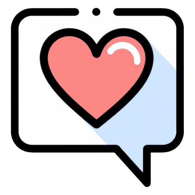 speech bubble with a heart inside sticker