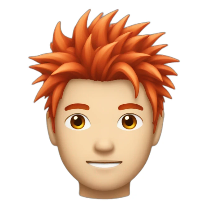 japanese-red-spiked-haired-guy sticker