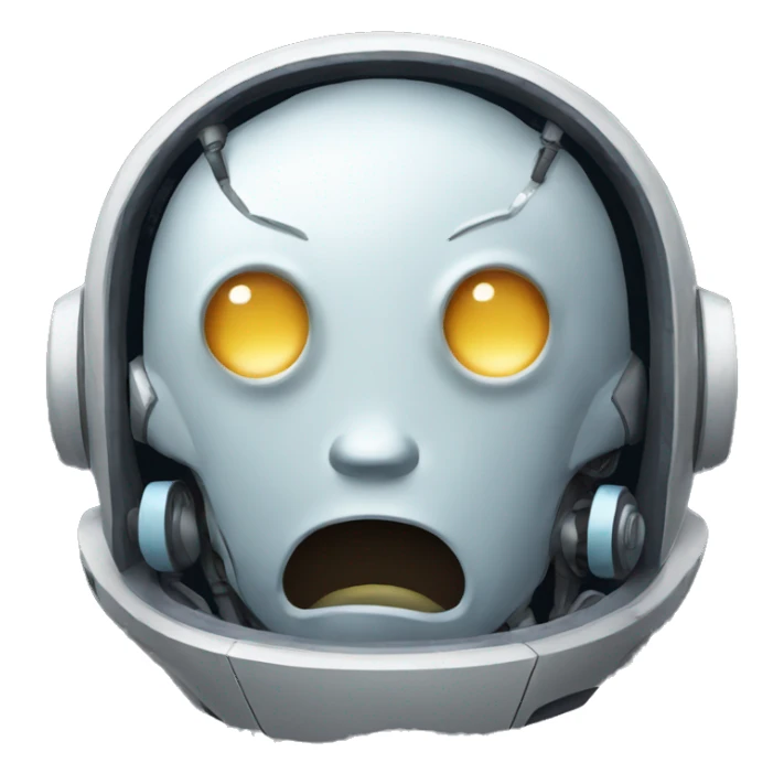 Interstellar robot cry sticker
